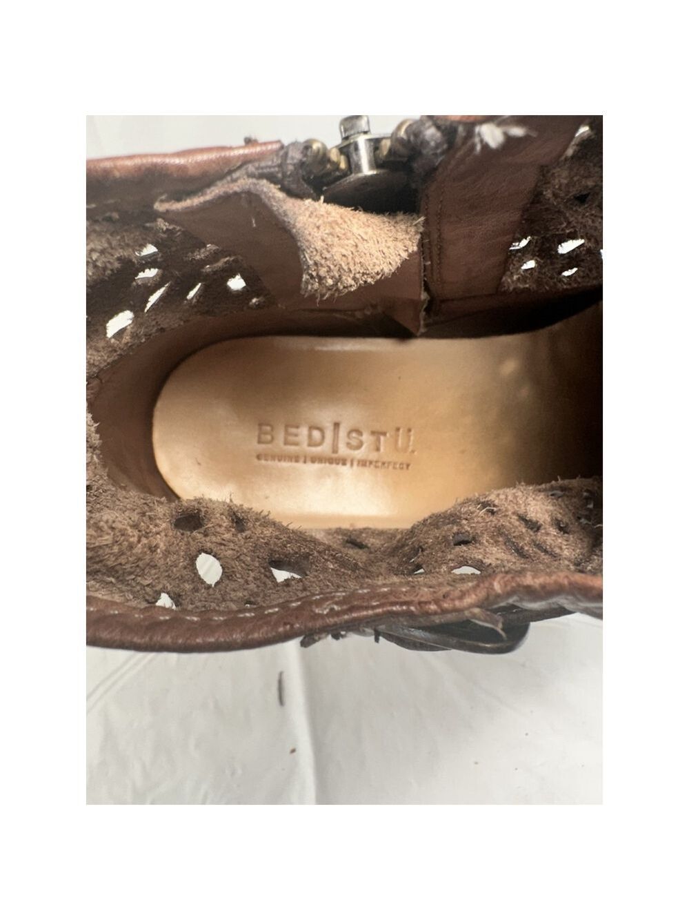BED STU $255 TEAK DIP DYE HEATHER LEATHER BOOTS SZ 11 - Picture 13 of 16